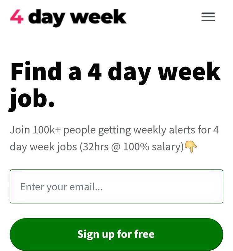 4 Day Work Week